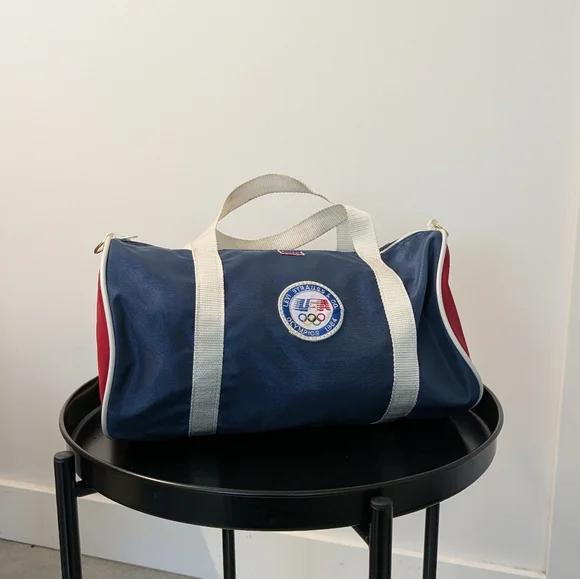 Vintage 1984 LA Olympics Levi Strauss Gym Duffel Bag Retro Travel Bag - Picture 1 of 13